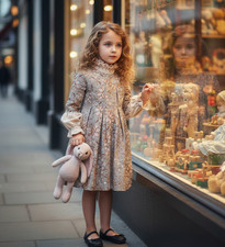 Girls’ Grey grey-floral