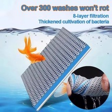 10D Aquarium Filter Sponge Reusable Cotton Sponge  For Fish Tank Pond