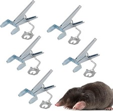 Scissor Mole Traps Reusable Mole Trap Rust-Free Mole Killer 5 Pack
