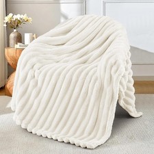 Ribbed Faux Fur Warm Fleece