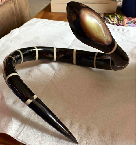 Vintage black snake upper arm - snake,