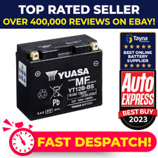 Genuine Yuasa YT12B-BS High Power AGM GEL Motorbike Motorcycle Battery YT12BBS
