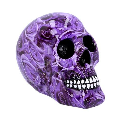 Purple rose skull resin - purple,