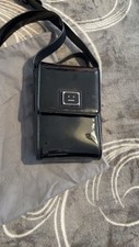 Acne Studios Mini Face Cross Body Black Leather Bag