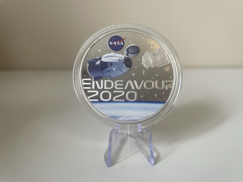 Nasa 50mm silver plated coin - nasa,