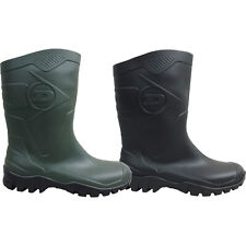 MENS GENTS NEW DUNLOP SHORT CALF WELLIES WELLINGTON RAIN GARDEN MUCK BOOTS SIZE