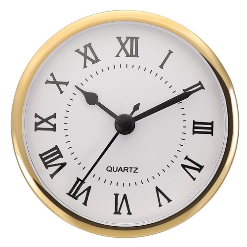 90mm quartz clock insert - clock, gold