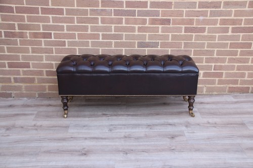 Chesterfield leather bench - chesterfield,