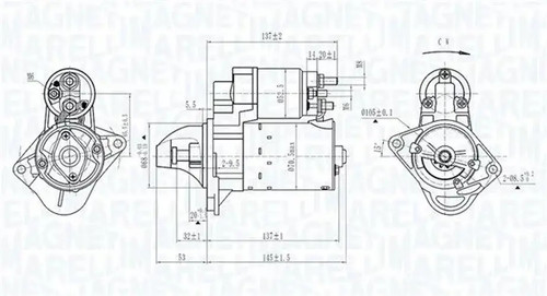 Starter motor clockwise - starter,