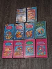 10 Ariel Little Mermaid Disney Princess Video Tapes Vintage VHS Bundle Rare