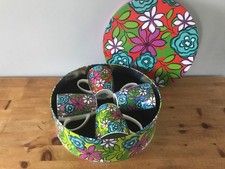 Maxwell & Williams Designer Coffee Tea Mugs Set - Aloha Pattern - Unused in Tin