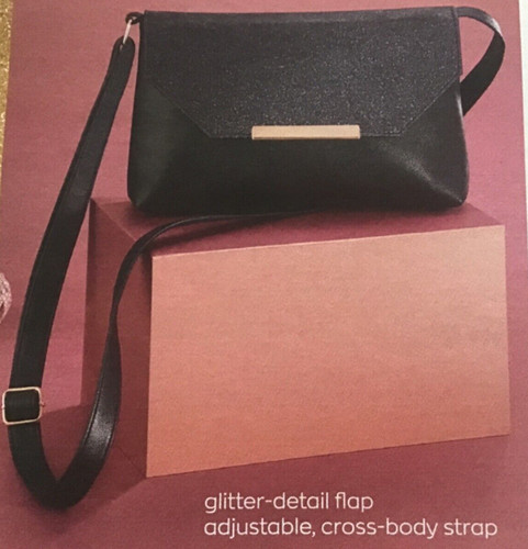 Avon black glitter cross body - black, cross-body