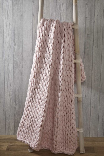 Cable knit throw - cable,
