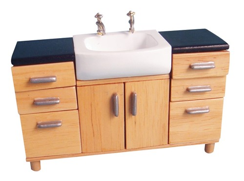 Dolls house sink unit - sink,