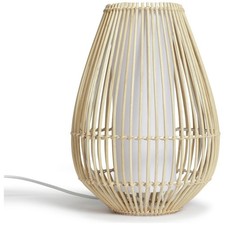 Table Lamp Natural Rattan Open Box Boho Ambient Lighting Plug-In