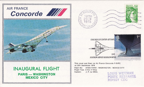 Concorde air france flown - france,