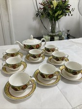 6 x Royal Doulton Everyday Augustine T.C. 1196 Tea Cups and Saucers Set