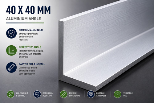 Aluminium angle corner - angle, 1m