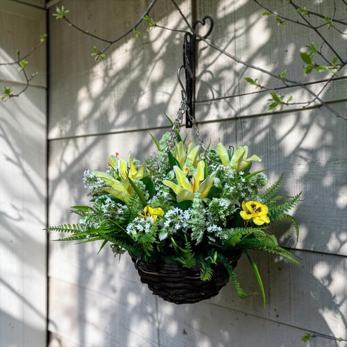 Hanging basket rattan - hanging, full