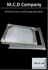 Manhole Cover Recessed 600x450/80 All METAL Frame, Tray, Metal lifting eyelets