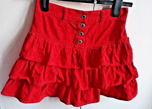 Girls red corduroy skirt 10 - corduroy, tu