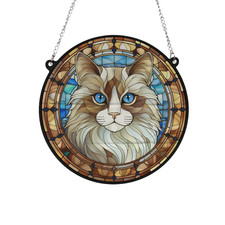 Cat Ragdoll Stained Glass