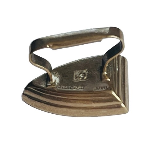 9ct gold iron charm - gold,
