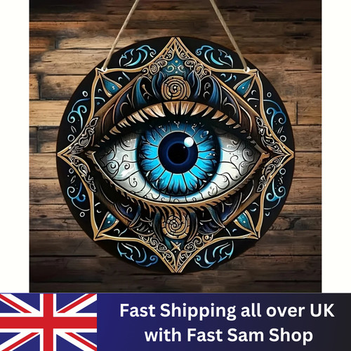 Bohemian evil eye wooden - bohemian,