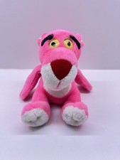 Vintage 1980 Pink Panther Stuffed Plush Toy 10 Inches Tall 
