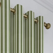 Emily Bond Elliot SAGE EYELETS LINED Curtains, W167 DROP183cm