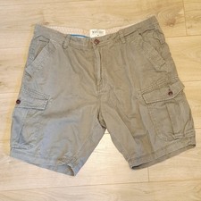 Mantaray Cargo Shorts Mens W42 Olive Green 100% Cotton Utility Field Military