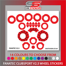 Fanatec ClubSport V2.5 Wheel Stickers for Car Simulator | iRacing Labels Decals