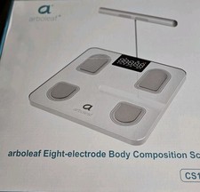 Arboleaf White Smart Full Body Scales Bluetooth Weight BMI Muscle Mass CS10E 