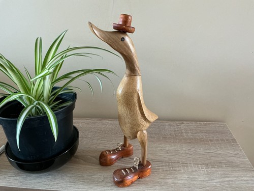 Wooden duck 33 cm tall - duck, 13”