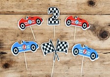 Racing Car with Age Cupcake