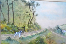 Country DOG walk Art Deco