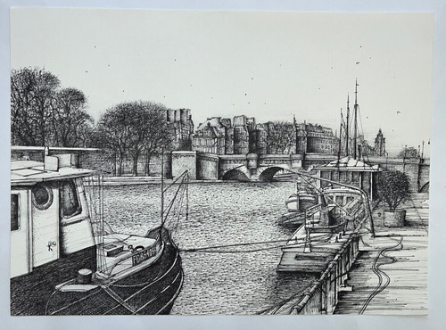 Pont neuf lithograph paris - neuf,