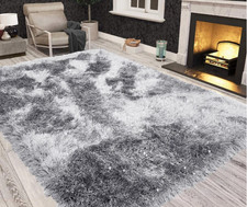 Large Fluffy Shaggy Rug Soft Anti-Slip Carpet for Bedroom Living Room Floor