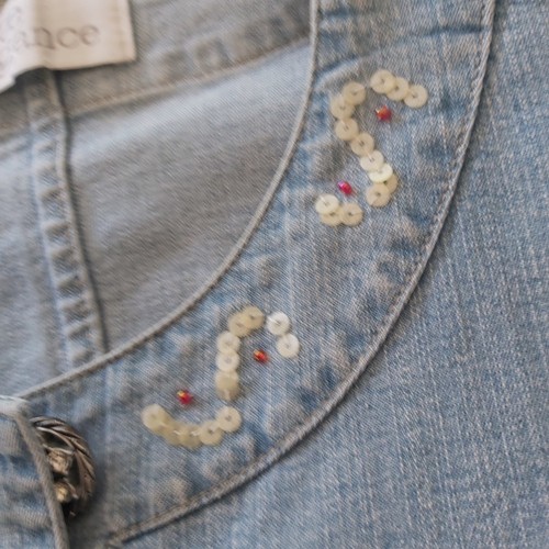 Blue denim jacket - blue,