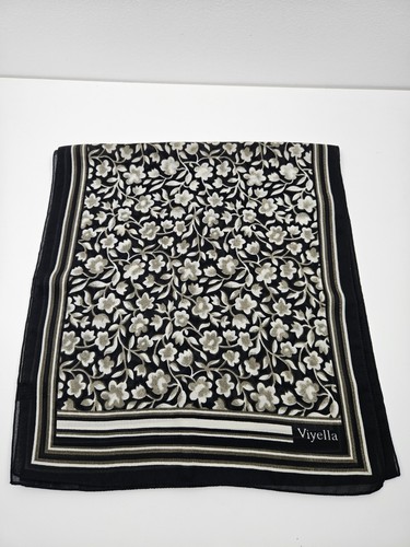 Black viyella scarf - scarf, an