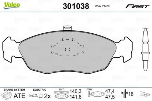 Front disc brake pad - brake, set