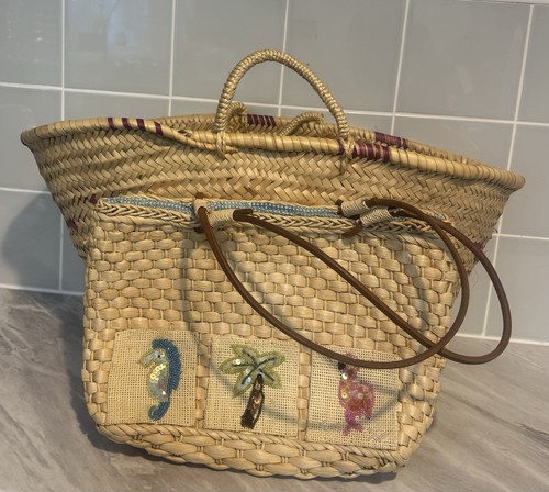 Handwoven straw beach - 2,
