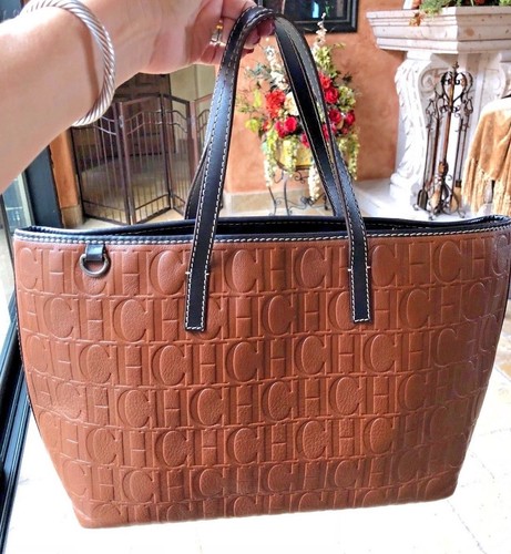 Carolina herrera logo tote - herrera,