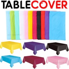 Rectangle Disposable Plastic Table covers Wipe Clean Party Table cloth Cover UK