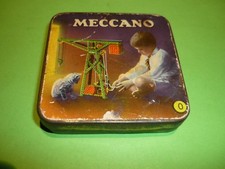 Early Meccano small parts tin