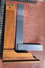 L.S Starrett No. 20 Master Precision 18" Square In Wooden Case