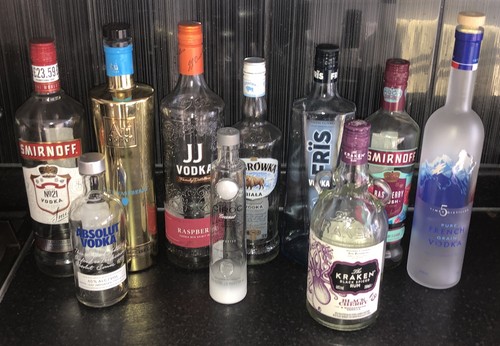 Empty vodka bottles 1 - bottles, (+