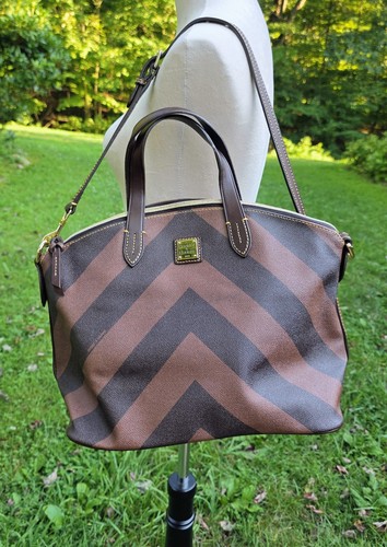 Vtg dooney bourke chevron - dooney, &