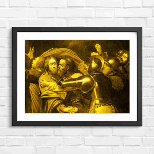 Judas betraying jesus painting - judas,