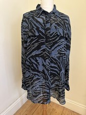 Topshop blue & black print